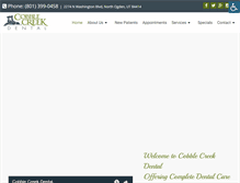 Tablet Screenshot of cobblecreekdental.com